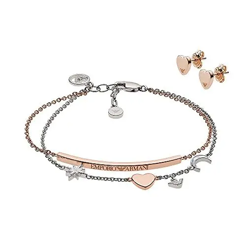 Produktbild: Emporio Armani Set Für Frauen, Größe Stud: 8X7X2mm Rose Gold Sterling Silber Set, EG3417221