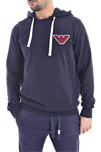 Produktbild: Emporio Armani Herren Underwear Stretch French Terry Sweater, Marine, S