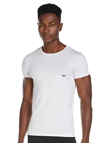 Produktbild: Emporio Armani Underwear Herren T-Shirt Iconic Logoband Schlafanzugoberteil, Weiß, L