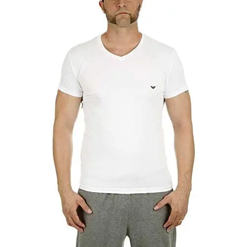 Produktbild: Emporio Armani Underwear Herren T-Shirt Iconic Logoband Schlafanzugoberteil, Weiß 2, XL