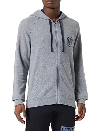Produktbild: Emporio Armani Underwear Herren Zipped Hoodie Comfort Stretch Terry Hooded Sweatshirt, Grey, M