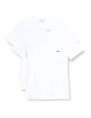 Produktbild: Emporio Armani Underwear Men's 2-Pack Crew Neck Logo T-Shirt, White/White, M