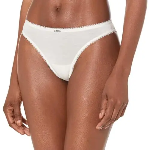 Produktbild: Emporio Armani Damen Emporio Armani Women's Brazilian Dreamy Viscose Lace Briefs, Pale Cream, L EU