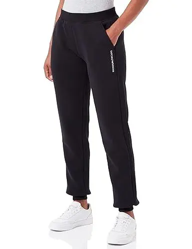 Produktbild: Emporio Armani Damen Emporio Armani Women's With Cuffs Iconic Terry Sweatpants, Schwarz, M EU