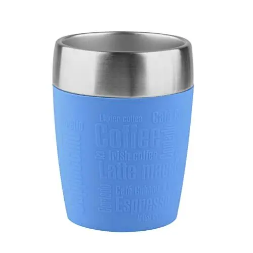 Produktbild: Emsa 514515 Isolier-Trinkbecher, Mobil genießen, 200 ml, Dreh- Trinkverschluss, Wasserblau, Travel Cup, 1 Stück (1er Pack)