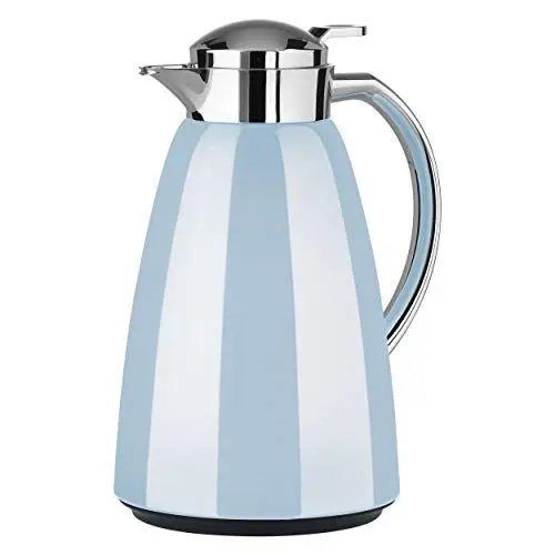 Produktbild: Emsa Campo Isolierkanne F41304 | 1L Füllmenge | Quick Tip Verschluss | 100% dicht | 12h warm, 24h kalt | Premium Edelstahl | Einfache Reinigung | Pastel-Blau