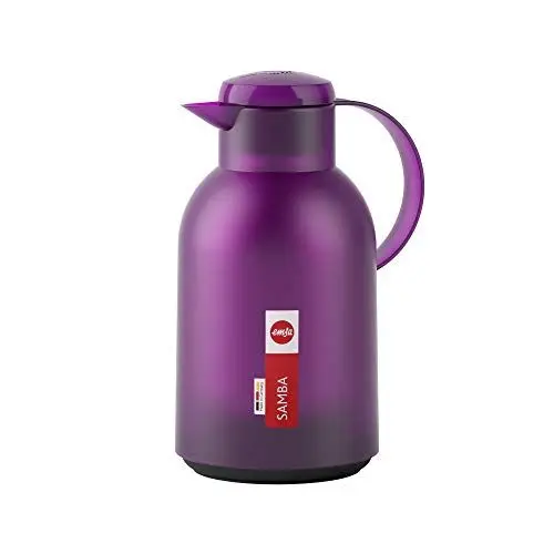 Produktbild: Emsa N40118 Samba Isolierkanne |1,5 Liter | Quick Press Verschluss | 12h heiß und 24h kalt | Transluzent/Aubergine