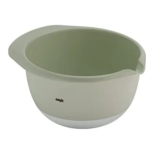 Produktbild: Emsa Prep&Bake Rührschüssel aus Kunststoff, 2,8 Liter, Rutschfester Boden, Ausgießrand und praktischer Griff, Stapelbar, Grün, K3242834