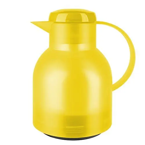 Produktbild: Emsa Samba Isolierkanne 508950 | 1 Liter | Quick Press Verschluss | 100% dicht | 12h heiß, 24h kalt | Transluzent Hellgelb
