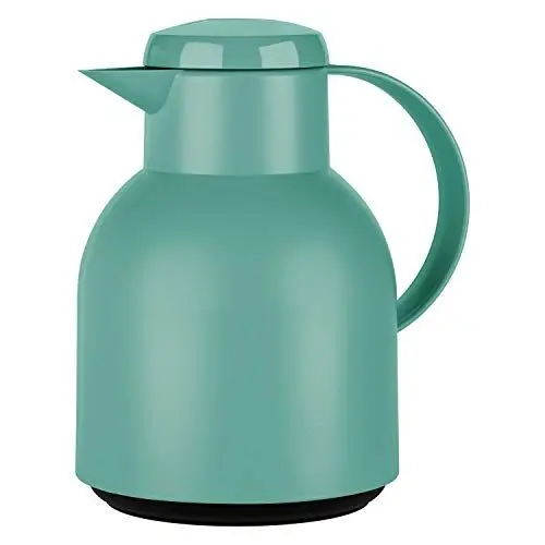Produktbild: Emsa Samba Isolierkanne F40102 | 1 Liter , Kunststoff | Quick Press Verschluss | 100% dicht | 12h heiß, 24h kalt | Puder Grün
