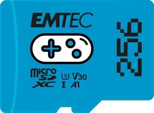 Produktbild: Emtec Gaming ECMSDM256GXCU3G MicroSD-Karte 256 GB Schreibgeschwindigkeit 95 MB/s Lesegeschwindigkeit 100 MB/s Blau