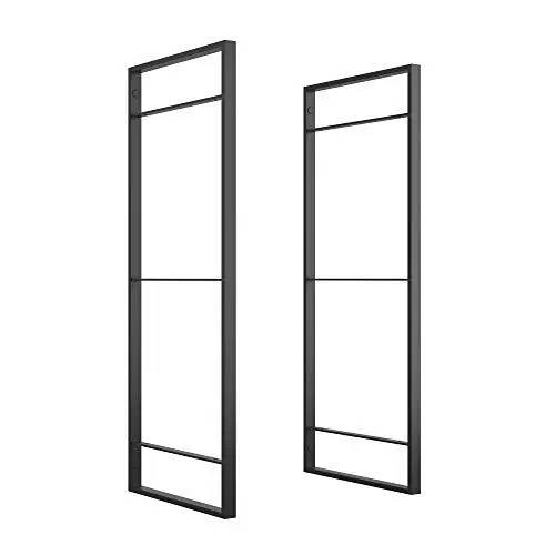 Produktbild: Emuca - Regalsystem, Bücherregal Industriestil, Wandregal Höhe 830 mm, Stahl, schwarz lackiert