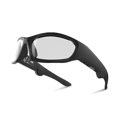 Produktbild: Emzwin Bluetooth Brille Audio Smart Brille mit Lautsprecher und Mikrofon, klare Linse