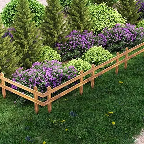 Produktbild: (en.casa) Gartenzaunset Krölpa im 2er Set aus Kiefernholz Outdoor 2-tlg. Holzzaun 100x40cm