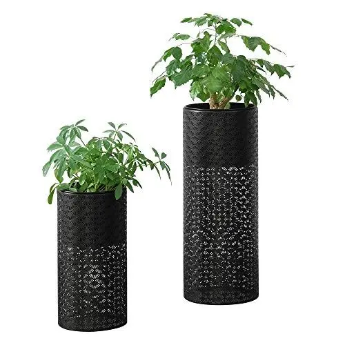 Produktbild: (en.casa) Pflanzständer Virton 2er Set Blumenständer-Set Pflanztopfhalter in 2 Größen Metall Schwarz