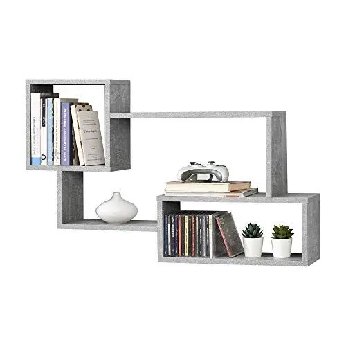 Produktbild: (en.casa) Schweberegal Kvinesdal 87x18x54cm Wandregal mit 3 Fächern Wandboard Hängeregal Betonoptik
