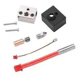 Produktbild: Asixxsix Sprite Extruder-Heizblock-Kit, 0,4 Mm Hochtemperatur-300 ℃ Hot-End-Extruder-Düsen-Kit für Ender 3 S1, Ender 3 S1 Pro, CR 10 Smart Pro, Sermoon V1, Sermoon V1 Pro Drucker