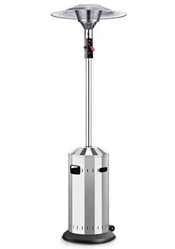 Produktbild: Enders® Elegance Eco Green 6 kW silber,Terrassenstrahler, Gas-Heizstrahler, Heizpilz mit Leistungsregulierung 4-6 kW, Eco Green-Brenner, Transporträder, Umkippsicherung #9351