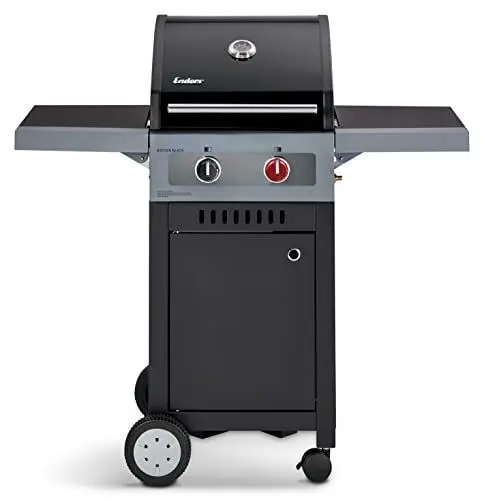 Produktbild: Enders® Gasgrill BOSTON BLACK 2 TURBO, 2-Brenner aus Edelstahl, TURBO ZONE & HEAT RANGE Brenner-Technologien von Enders®, kleier Grill, Grillwagen, Außenküche #88616