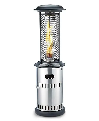 Produktbild: Enders® Terrassenfeuer Gas VULANO, 5589, Vormontiert mit stufenloser Regulierung, höhenverstellbar, Transport-Räder, Umkippsicherung, Silber