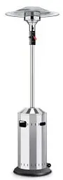 Produktbild: Enders Terrassenheizer Gas Elegance, Gas-Heizstrahler 9376, Heizpilz mit stufenloser Regulierung, Eco Plus Brenner, Transporträder, Umkippsicherung, Silber/Schwarz