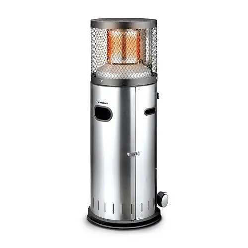 Produktbild: Enders® Terrassenheizer Gas POLO 2.0, Gas-Heizstrahler 5460, Terrassenstrahler mit stufenloser Regulierung, ENDUR Reflektionssystem, Transporträder, Umkippsicherung