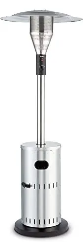 Produktbild: Enders® Terrassenheizer Gas SOLID Edelstahl, Gas-Heizstrahler 5800, Heizpilz mit stufenloser Regulierung, Turbo-Brenner, höhenverstellbar, Transporträder, Umkippsicherung
