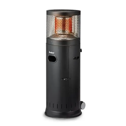 Produktbild: Enders® Terrassenheizer Polo Black 2.0, Gas-Heizstrahler, Terrassenstrahler mit stufenloser Regulierung 3-6kW, Edelstahlbrenner, ENDUR Reflexionssystem, Transporträder, Umkippsicherung, schwarz #5462