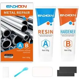 Produktbild: Endhokn Metall Kleber 100g, 2 Komponenten Kleber für Metall Metallguss Aus Stahl für Den Industriellen und Häuslichen Gebrauch Reparatur von Schäden. Reparatur Rohren, Öltanks, Teilen, Steinen Usw