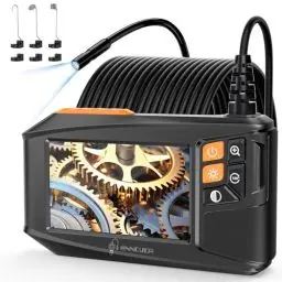 Produktbild: Endoskopkamera mit Licht 5m, Ennovor 1080P HD Digital Endoscope mit 4.3-Zoll-IPS- Bildschirm, IP68 Wasserdicht Rohrkamera mit 8 einstellbaren LEDs, 8mm Schlangenkamera Inspektionskamera