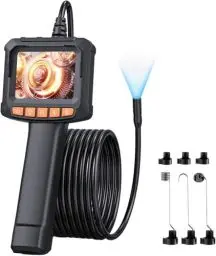 Produktbild: Endoskopkamera mit Licht, QIMIC Endoskop 1080P HD Rohrkamera Kanalkamera mit 8 LEDs, 2.4
