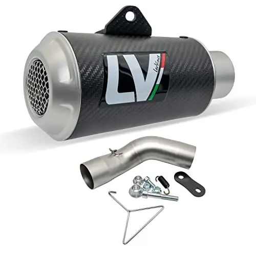 Produktbild: Endschalldämpfer LeoVince SLIP-ON SBK LV-10, Carbon, Edelstahl Kappe, mit Zulassung für Kawasaki Z 900