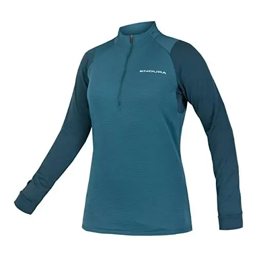 Produktbild: Endura Damen Fahrradtrikot Singletrack Fleece sattes Teal L