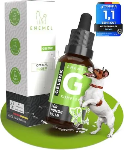 Produktbild: ENEMEL® Gelenk Komplex für Hunde (100ml) | bessere Aufnahme als Tabletten | mit Kollagen Hydrolysat | Made in Germany