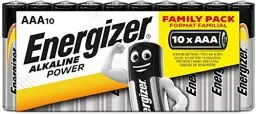 Produktbild: ENERGIZER PILAS ALKALINE POWER Batterie Alkaline Power AAA (Micro / LR03 10er Schlauchware), Naranja, 630066