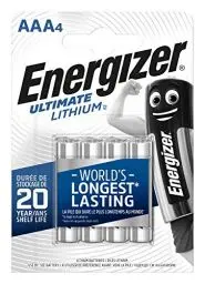 Produktbild: Energizer AAA Batterien, Ultimate Lithium Batterie, 4 Stück
