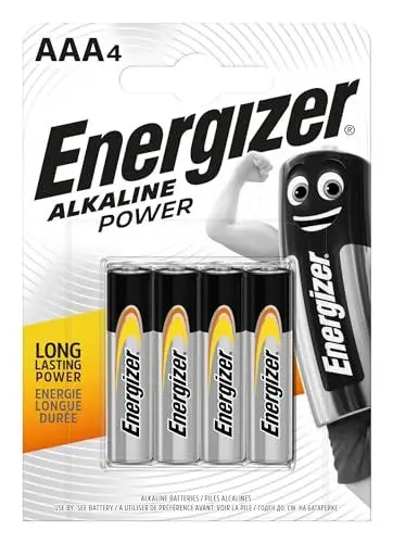 Produktbild: Energizer Batterie Alkaline Power AAA/Micro/LR03 4er-Packung, 90081, silber, 1 Stück