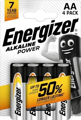 Produktbild: Energizer Batterie Alkaline Power AA/Mignon/LR6 4er-Packung Standard