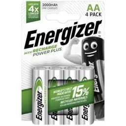Produktbild: Energizer Batterien AA, wiederaufladbar, 4 Stück, Recharge Power Plus