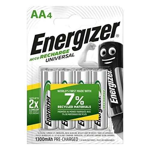 Produktbild: Energizer Batterien AA, wiederaufladbar, 4 Stück, Rechargeable Universal