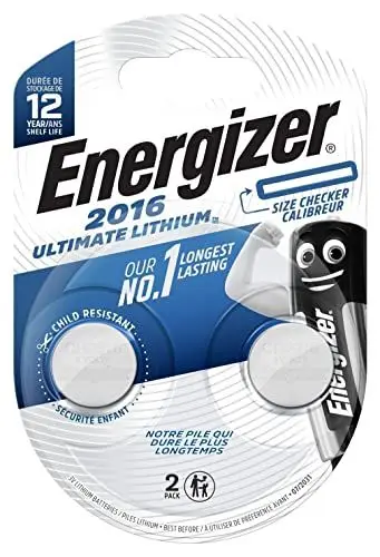 Produktbild: Energizer E301319500 Spezialbatterie / Lithium CR-Typ 2016 2 Stück Chrom