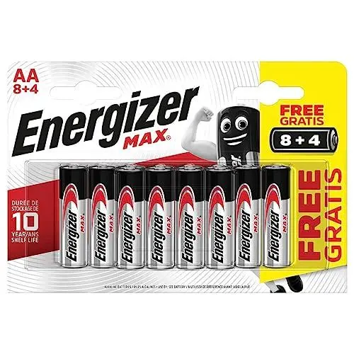 Produktbild: Energizer Max. langlebige Alkali-Leistung, 12 x AA-Batterien