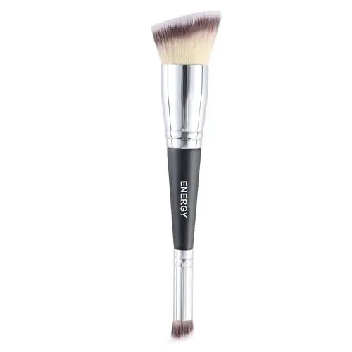 Produktbild: ENERGY Groß-klein 2-in-1 Abgeschrägter Grundierungspinsel, Foundation Pinsel, Concealer Pinsel, Make Up Pinsel für Flüssiges, Cremiges und Pudriges Make-up