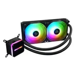 Produktbild: ENERMAX Wasserkühlung, Flüssigkeitskühlung für den AIO Liqmax III 240 ARGB BLACK Prozessor — 2 x 12-cm-Lüfter
