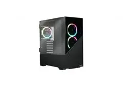 Produktbild: ENERMAXK8 ATX Mid Tower Gaming PC-Gehäuse ausgehärtetem Glas, inkl. 3 x ARGB PWM 12cm Lüfter - USB3.2 Gen1 und USB3.2 Type C·· ECA-EK8-BB-ARGB