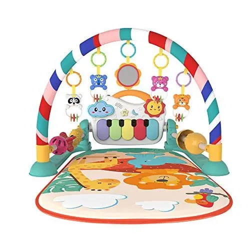 Produktbild: Eners Baby Spielbogen Baby Spieldecke mit Musik & Lichtern – Pädagogisches Spielzeug für Baby & Kleinkinder 0-24 Monate, Grün