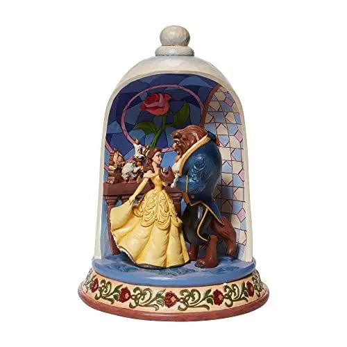 Produktbild: Enesco Jim Shore 6008995 Disney Traditions Die Schöne und das Biest Rose Dome Figur Mehrfarbig 10.3 in H x 7.08 in W x 7.08 in L