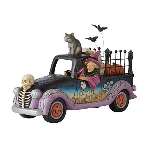 Produktbild: Enesco Jim Shore Heartwood Creek Halloween-Pickup-Truck-Figur, 16,3 cm, mehrfarbig, Schwarz