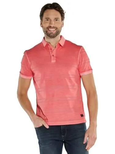 Produktbild: engbers Herren Herren Polo-Shirt strukturiert, 36837, 36837, Hellrot in Größe XXL