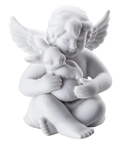 Produktbild: Arzberg Rosenthal 69054-000102-90531 Engel mit Hase klein Weiss matt 6,5 cm (1 Stück), Weiß